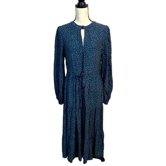 Fresha London Blue Tiered Boho Peasant Dress Size XS - Picture 1 of 9